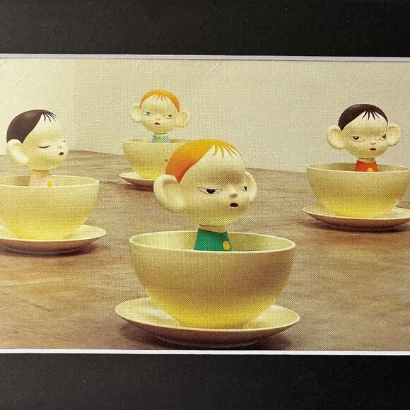 NWT ART PRINT WITH MAT: Cup Kids, Yoshitomo Nara - Picture 2 of 3